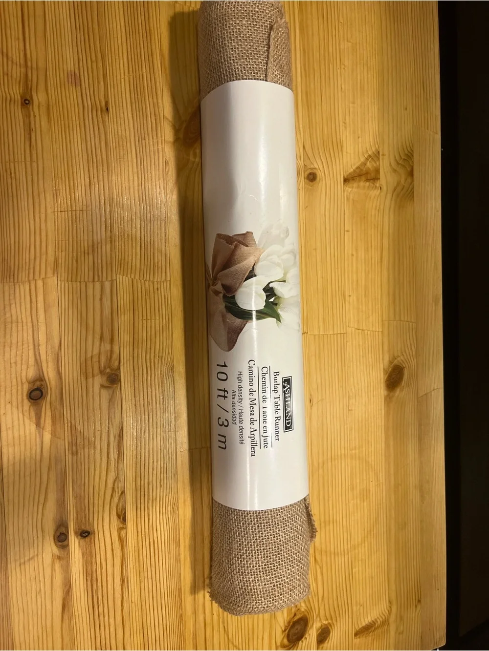 Ashland Burlap Table Runner - Natural Burlap Brown